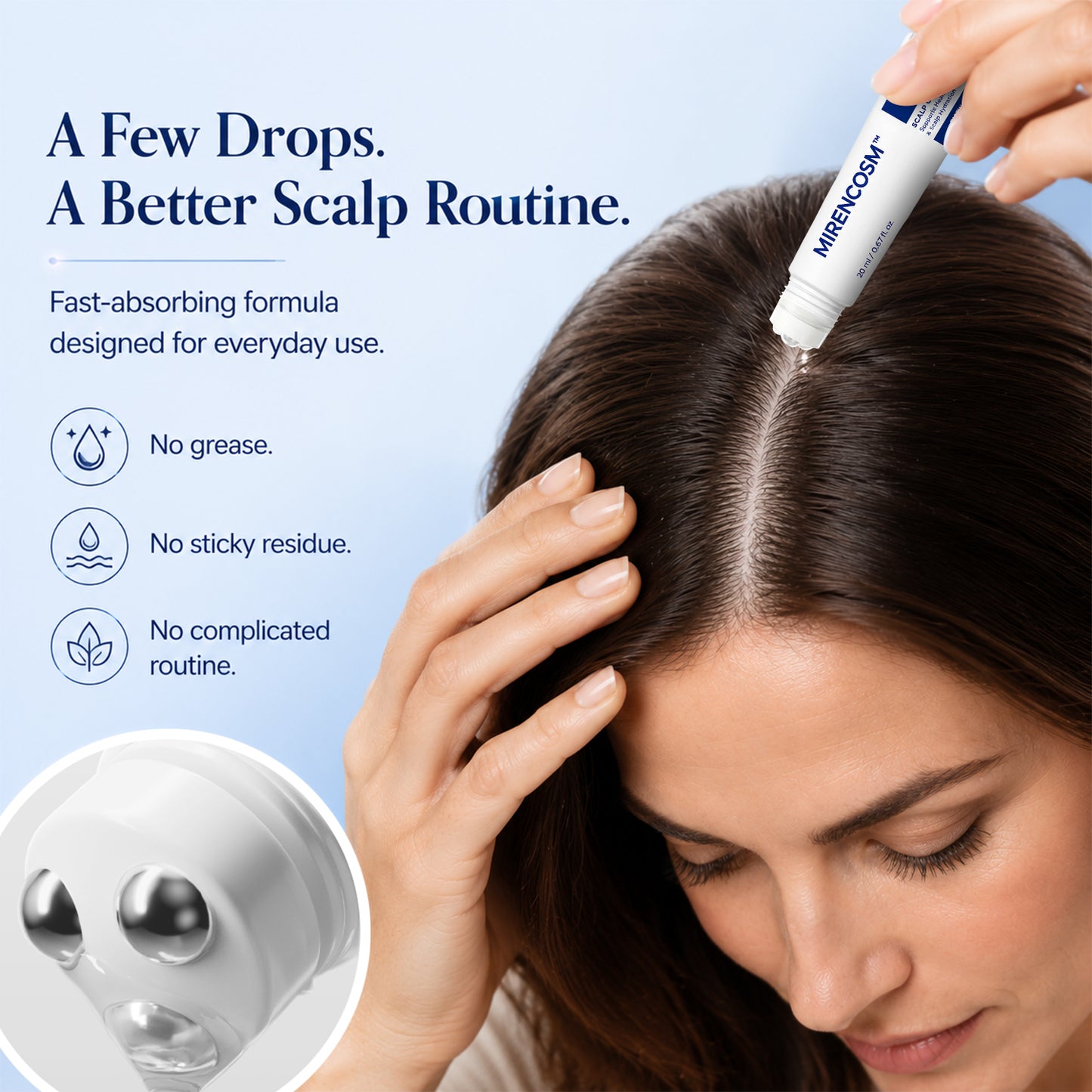 Scalp Serum | For Fuller-Looking Hair & Scalp Strengthening Roll-On Serum