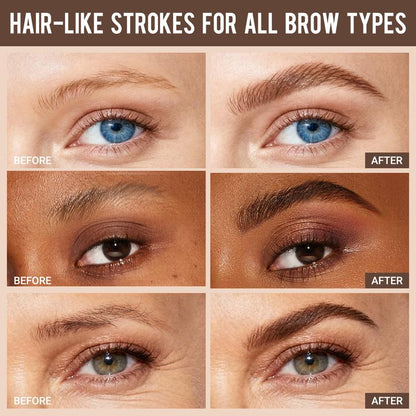2-Pack 4-Tip Eyebrow Pen for Natural Fuller Brows